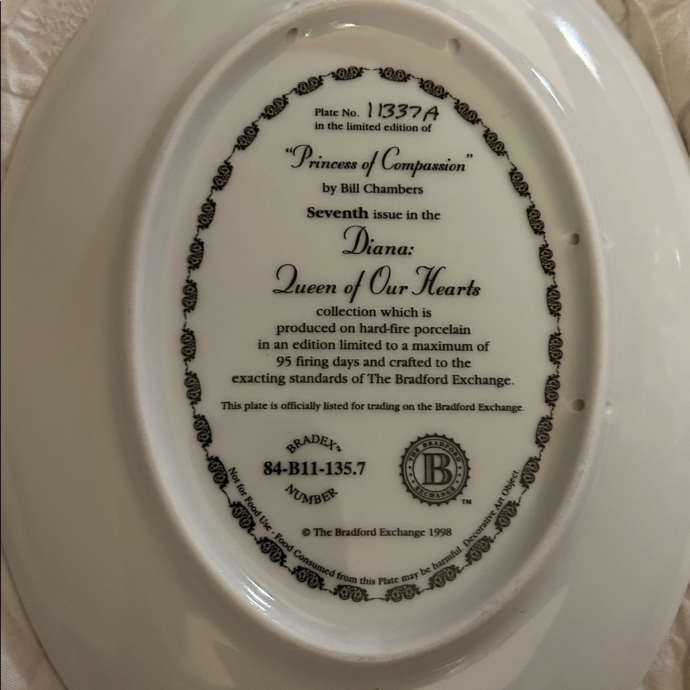 Diana: Queen of our Hearts” Collection Ltd. Ed. Collector Plates (Set of 8) - Picture 8 of 16